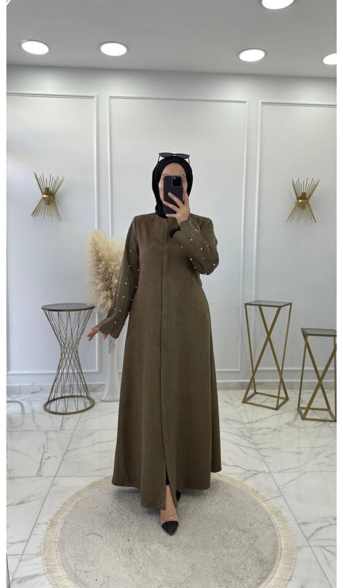 Pırlanta Nubuk Ferace Haki