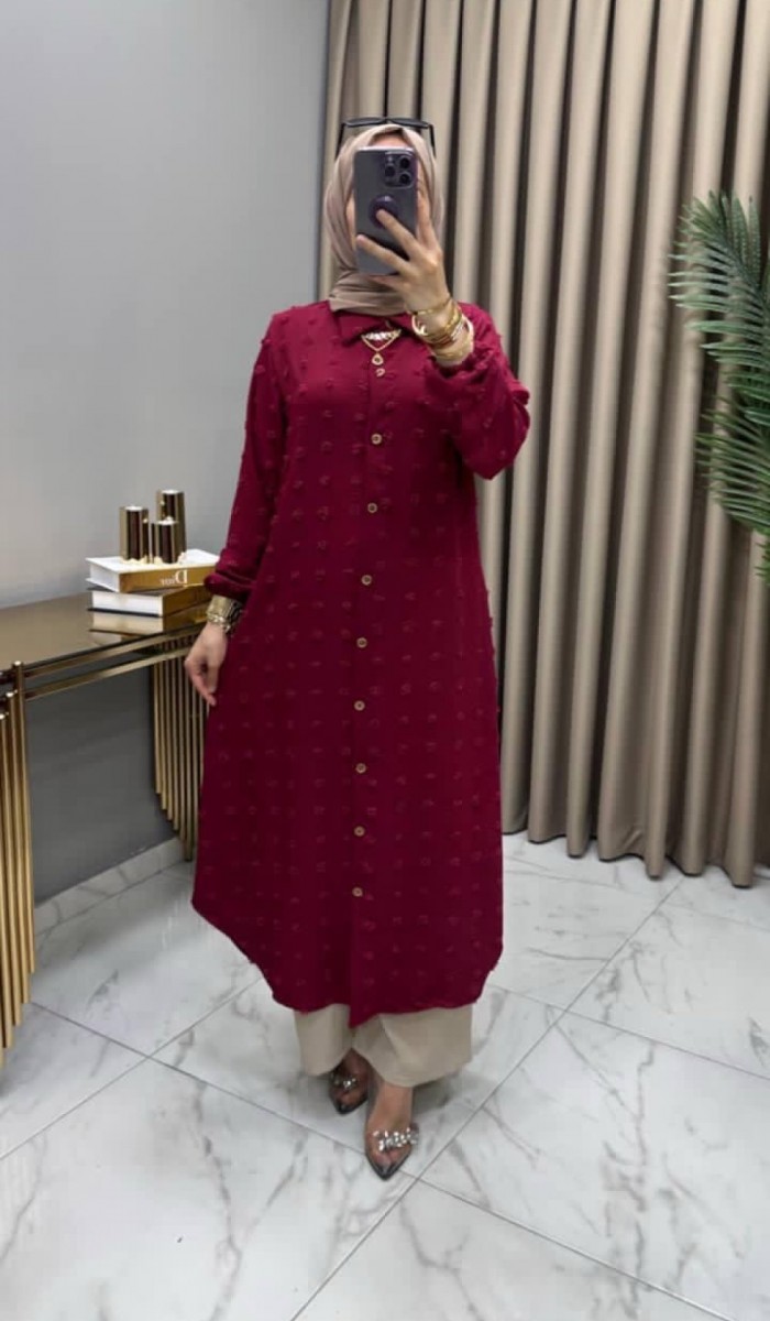 Boncuk Takım Bordo