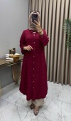 Boncuk Takım Bordo