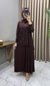 Mayda Etekli Takım Kahve Mayda Etekli Takım Kahve