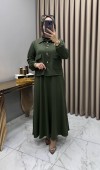 Yasemin Ceket Elbise Takım Haki