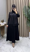 Serenay Taşlı Takım Siyah