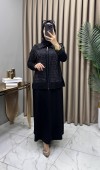 Serenay Taşlı Takım Siyah