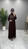 Hazal Abiye Elbise Kahve