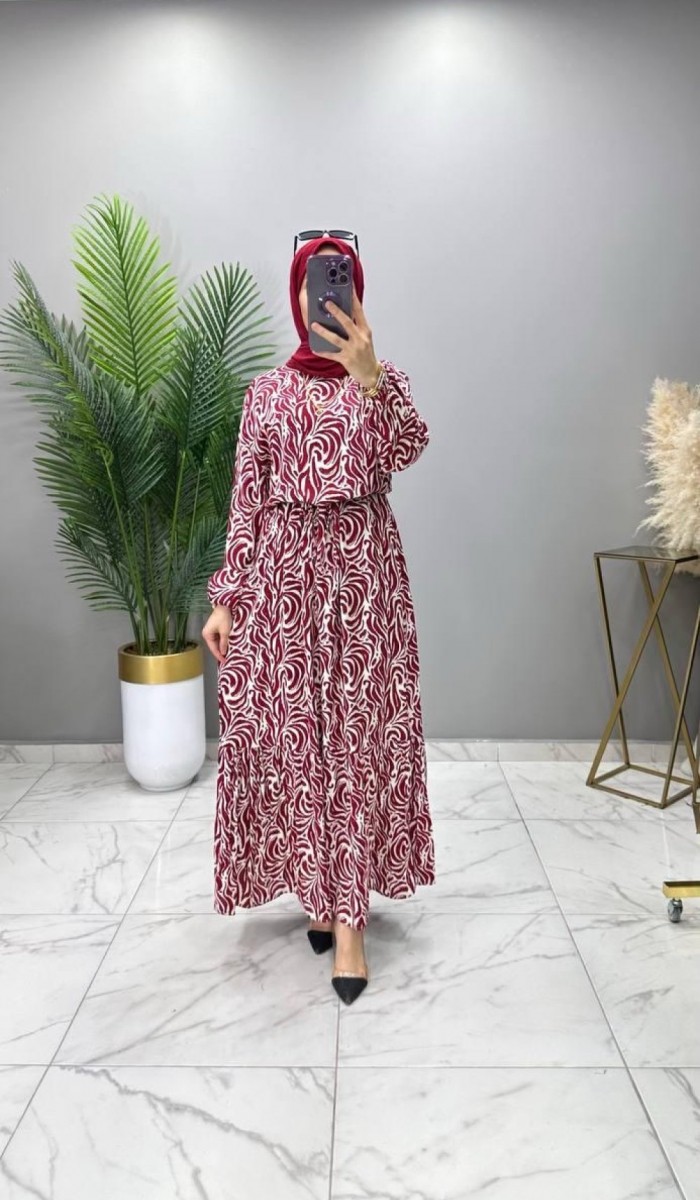 Beyza Elbise Bordo