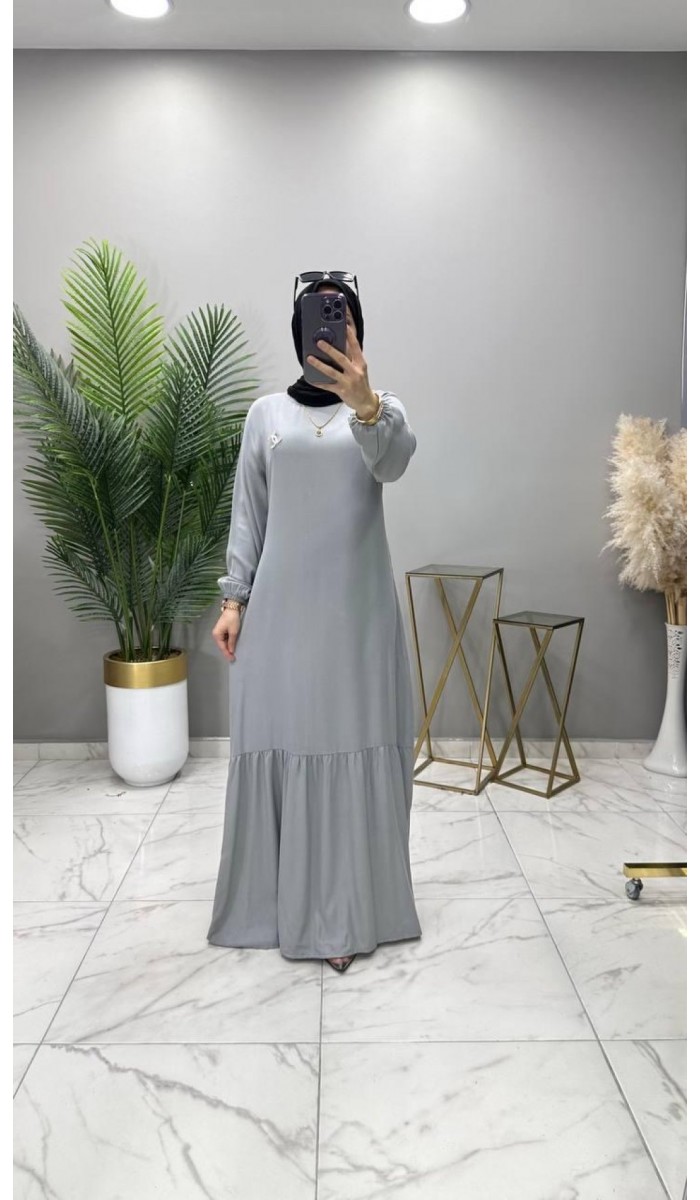 Nurgül Elbise Gri