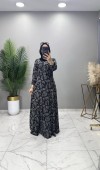 Liya Kruvaze Yakalı Elbise Siyah