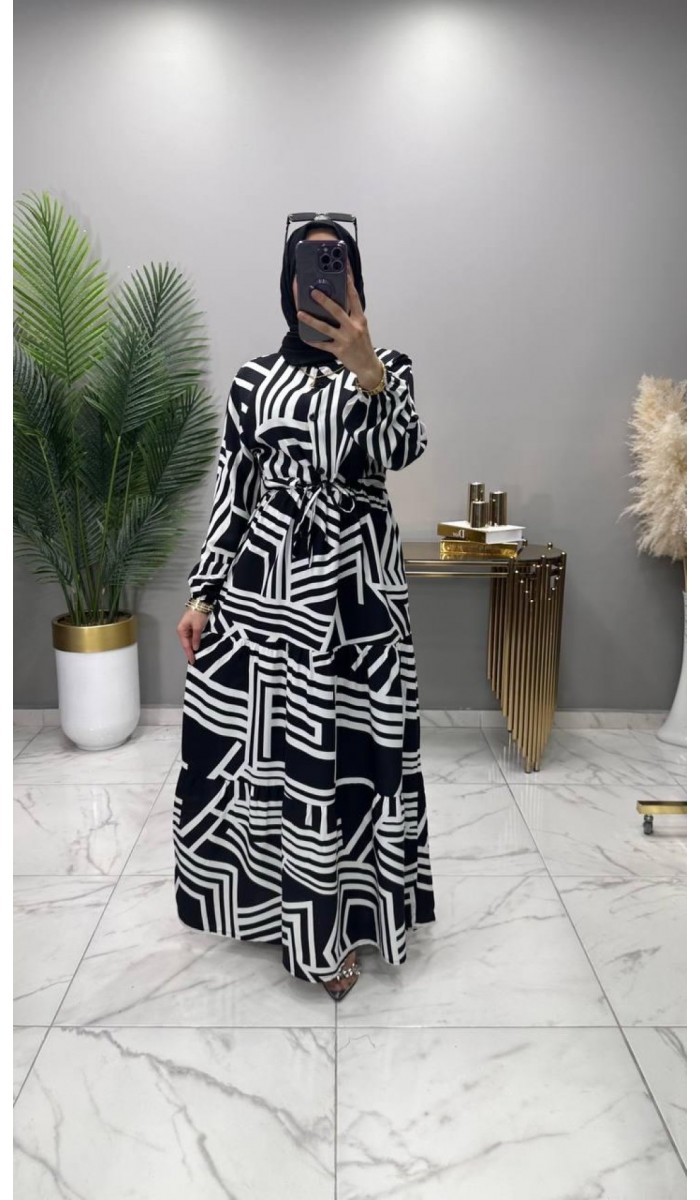 Minel Elbise Siyah