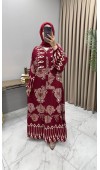 Nisan Elbise Bordo