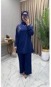 Gizem Taşlı Takım İndigo