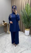 Gizem Taşlı Takım İndigo