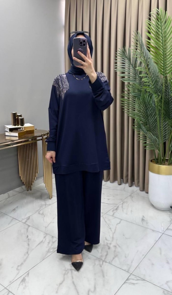 Gizem Taşlı Takım Lacivert