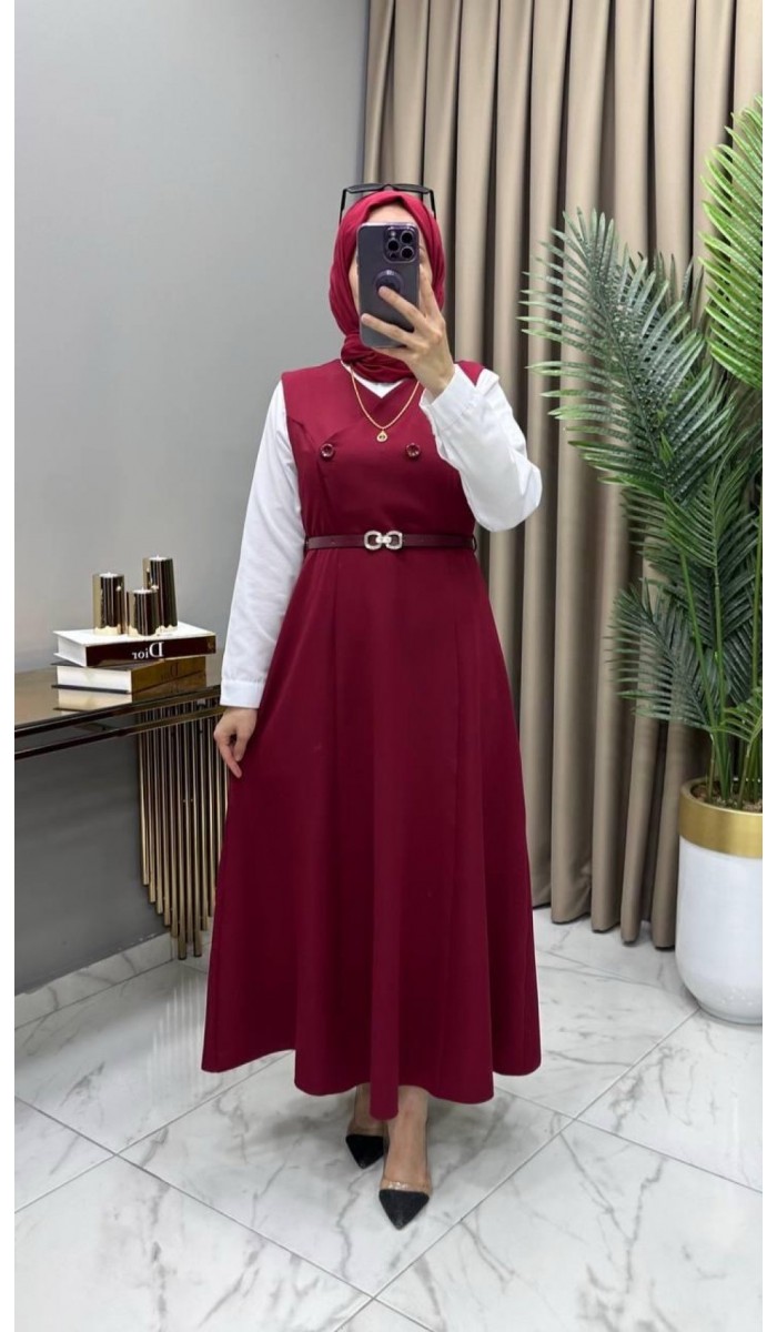 Kemerli Jile Bordo
