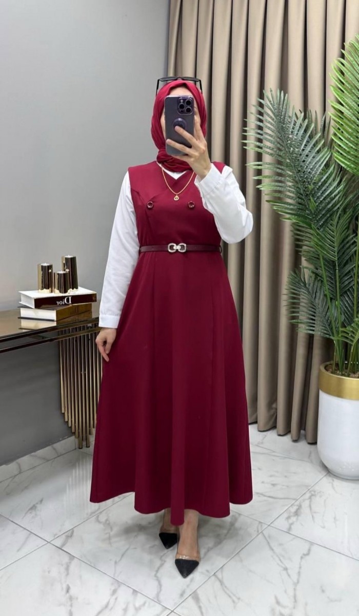 Kemerli Jile Bordo