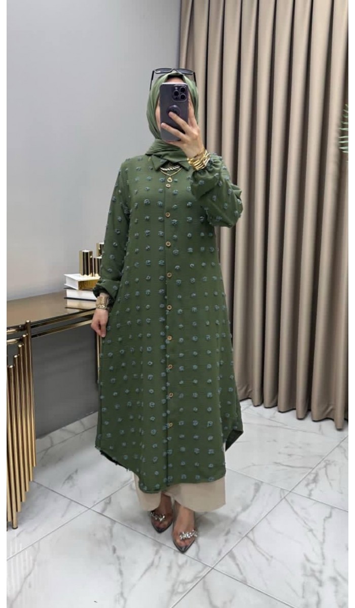 Boncuk Tunik Haki