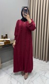 Ecmel Elbise Bordo
