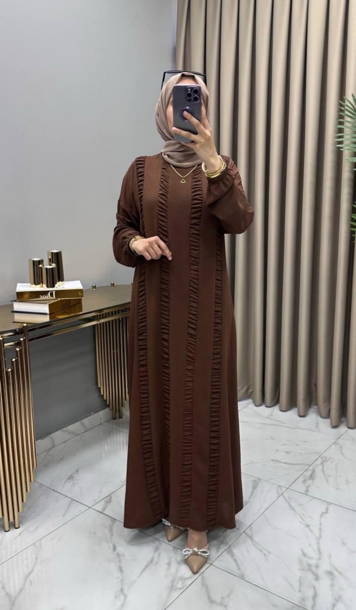 Ecmel Elbise Kahve Ecmel Elbise Kahve