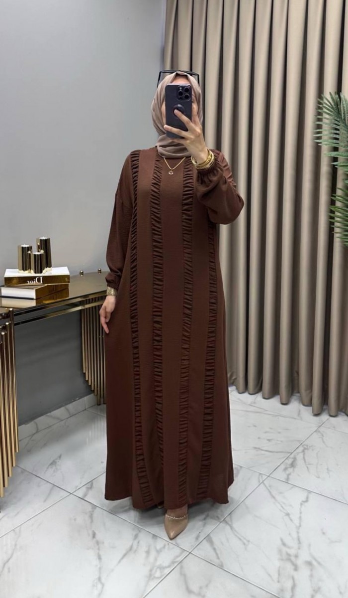 Ecmel Elbise Kahve Ecmel Elbise Kahve