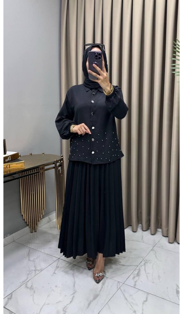 Suzan Etekli Takım Siyah