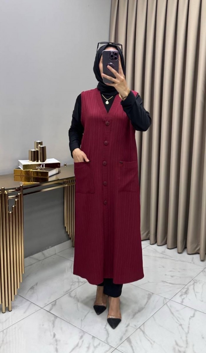 Ece Yelek Bordo