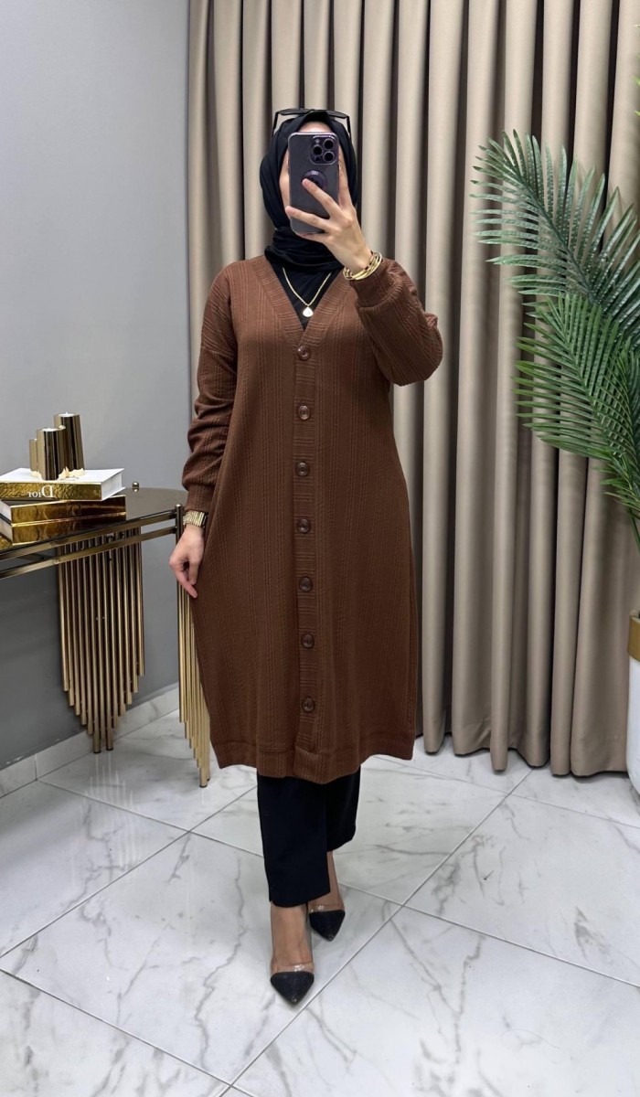Meril Hırka Kap Kahve