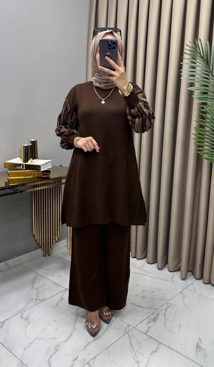 Müjgan Triko Takım Kahve