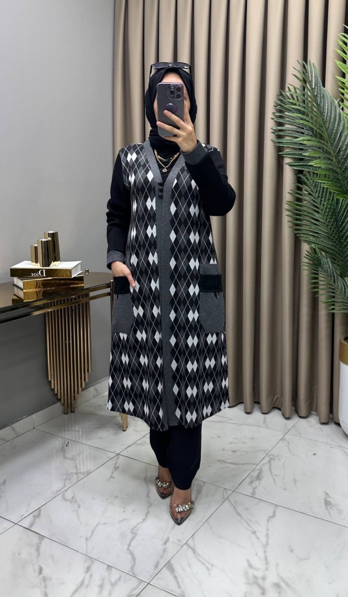 Sahra Kaşe Kap Siyah