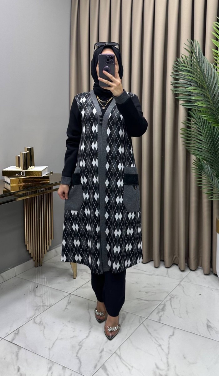 Sahra Kaşe Kap Siyah