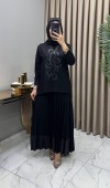 İkra Nakışlı Takım Siyah