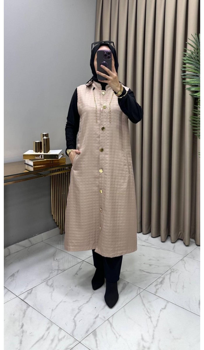 Aylin Kapitone Yelek Krem Aylin Kapitone Yelek Krem