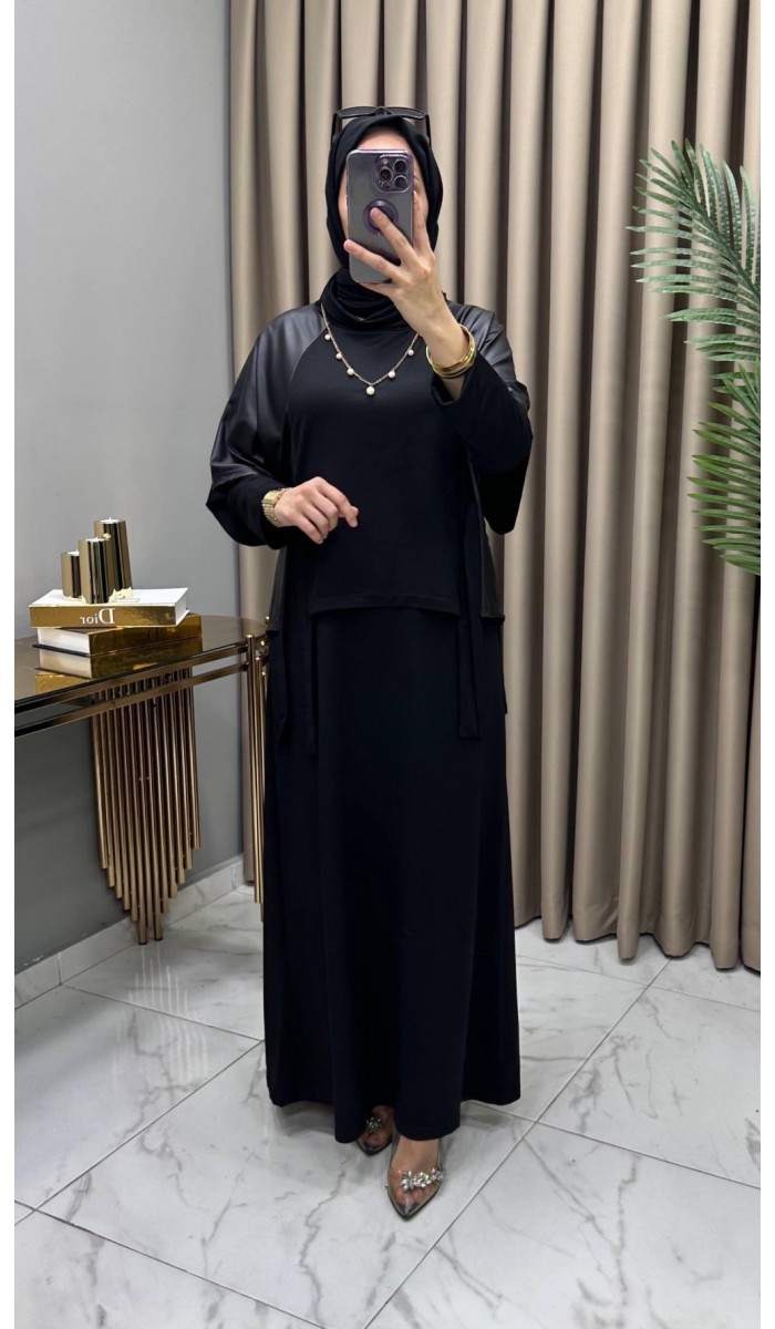 Esra Elbiseli Takım Siyah