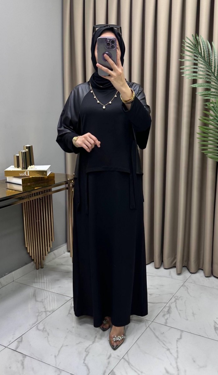 Esra Elbiseli Takım Siyah