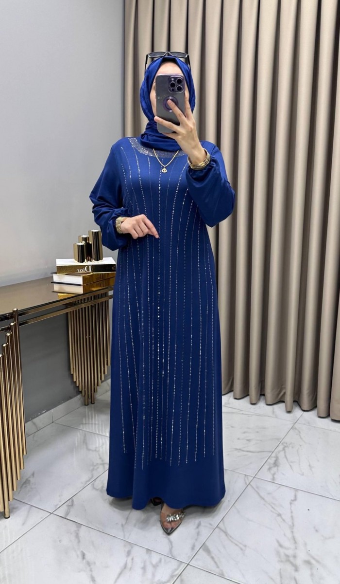 Reyhan Abiye Elbise İndigo