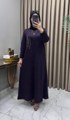 Çağla Triko Elbise Mürdüm