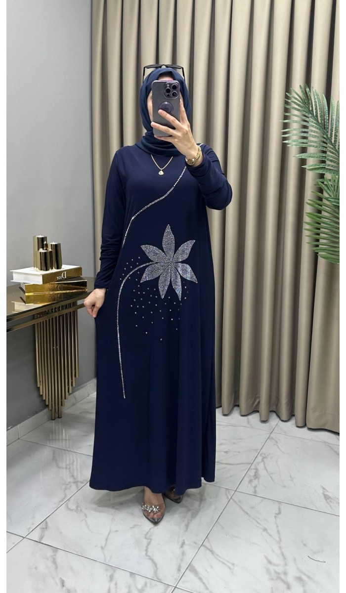 Tanem Abiye Elbise Lacivert