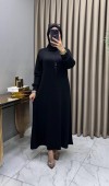 Buğlem Elbise Kolye Hediyeli Siyah