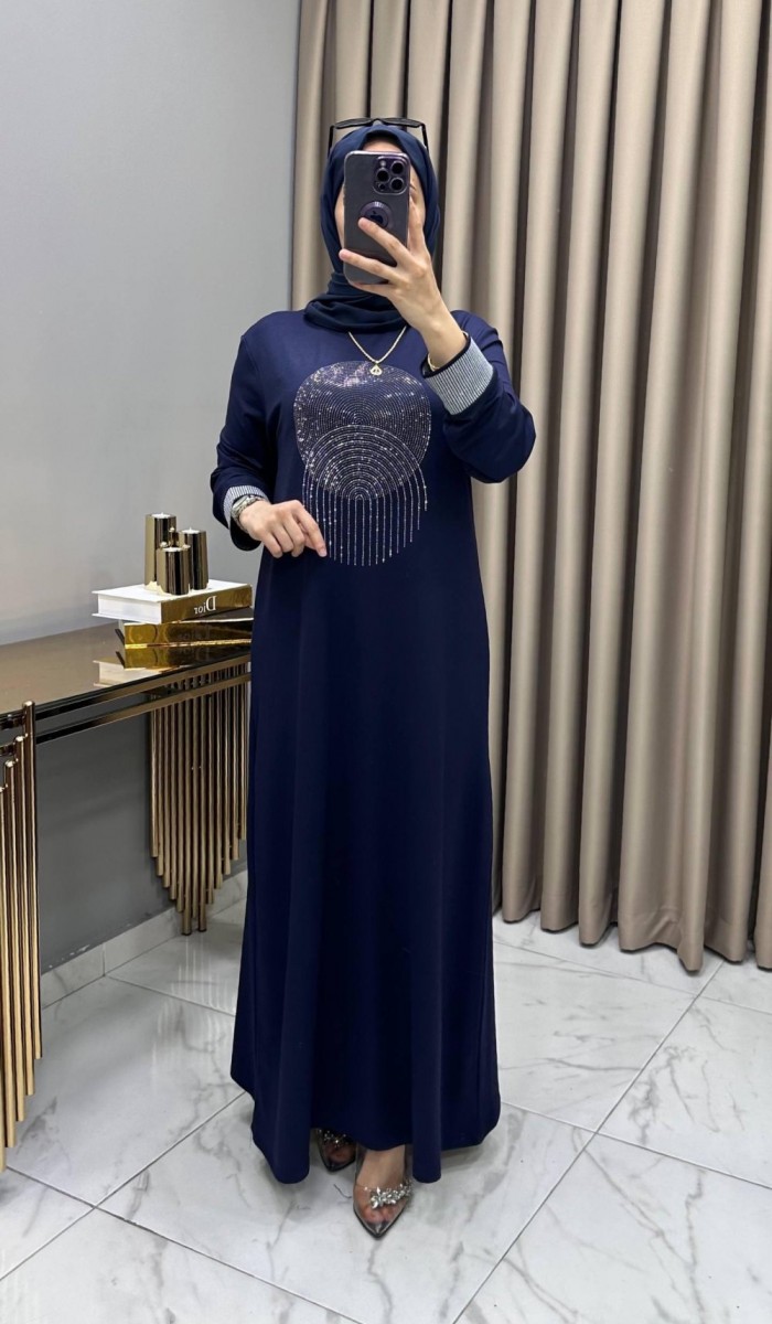 Elfida Abiye Elbise Lacivert