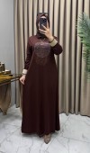 Elfida Abiye Elbise Kahve