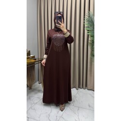 Elfida Abiye Elbise Kahve