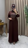 Elfida Abiye Elbise Kahve