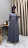 Elfida Abiye Elbise Füme