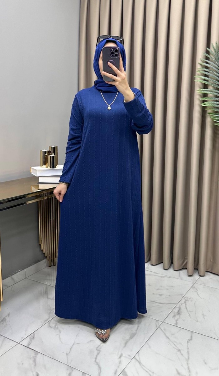 Hüda Elbise İndigo