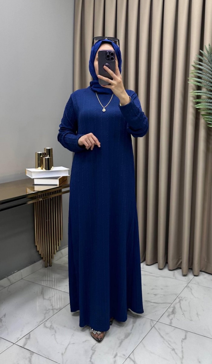 Hüda Elbise İndigo
