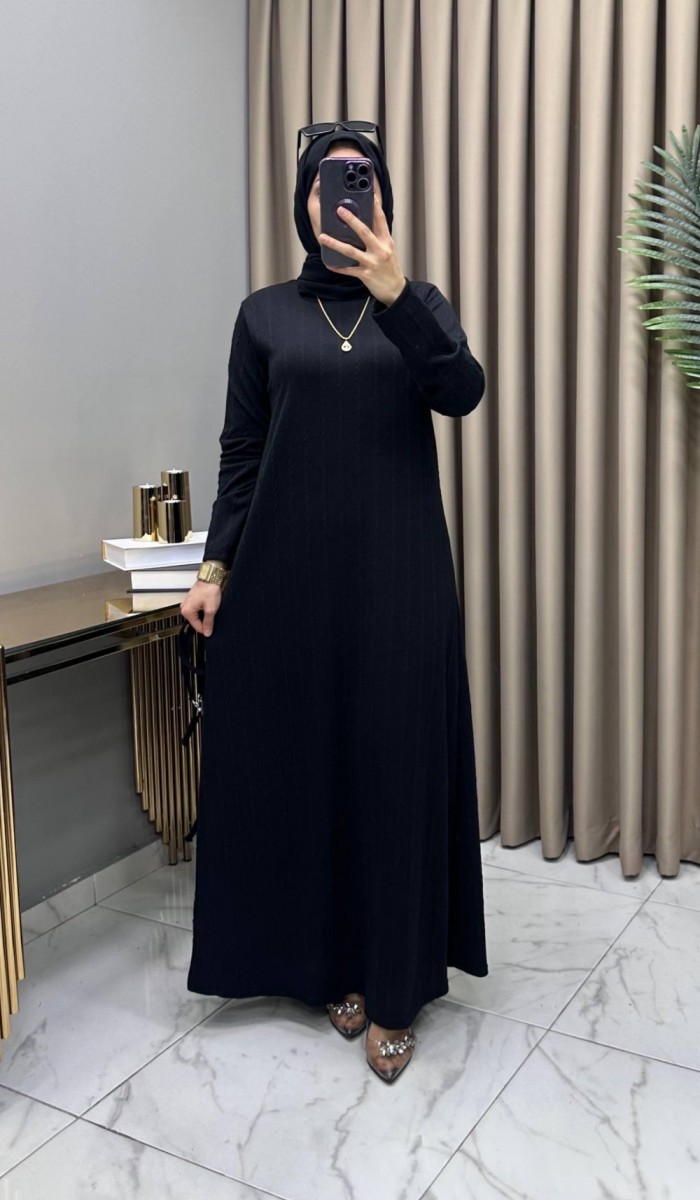 Hüda Elbise Siyah