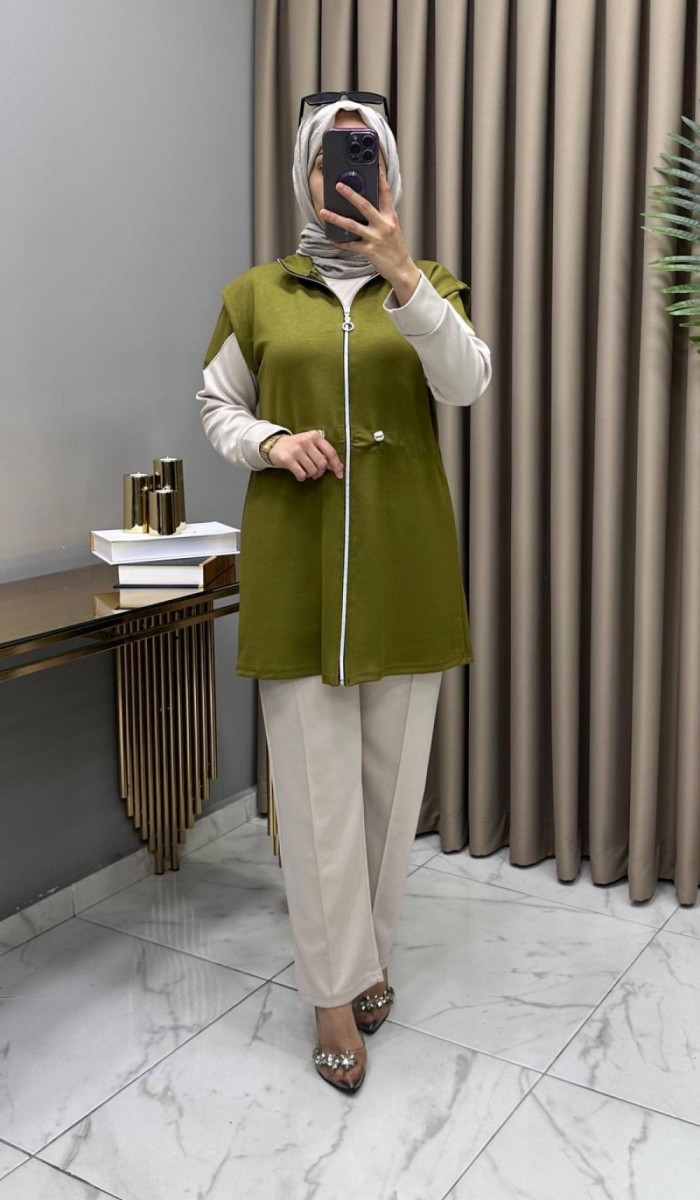 Begonya Üçlü Takım Yağ Yeşili