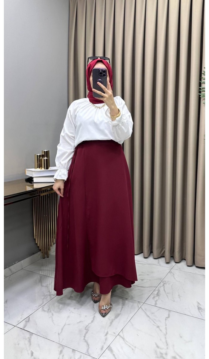 Rüya Etek Bordo