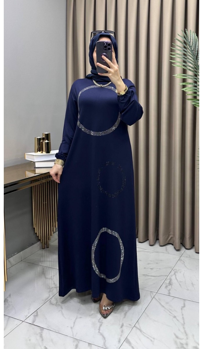 Zahide Abiye Elbise Lacivert