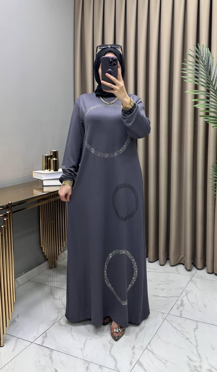 Zahide Abiye Elbise Füme