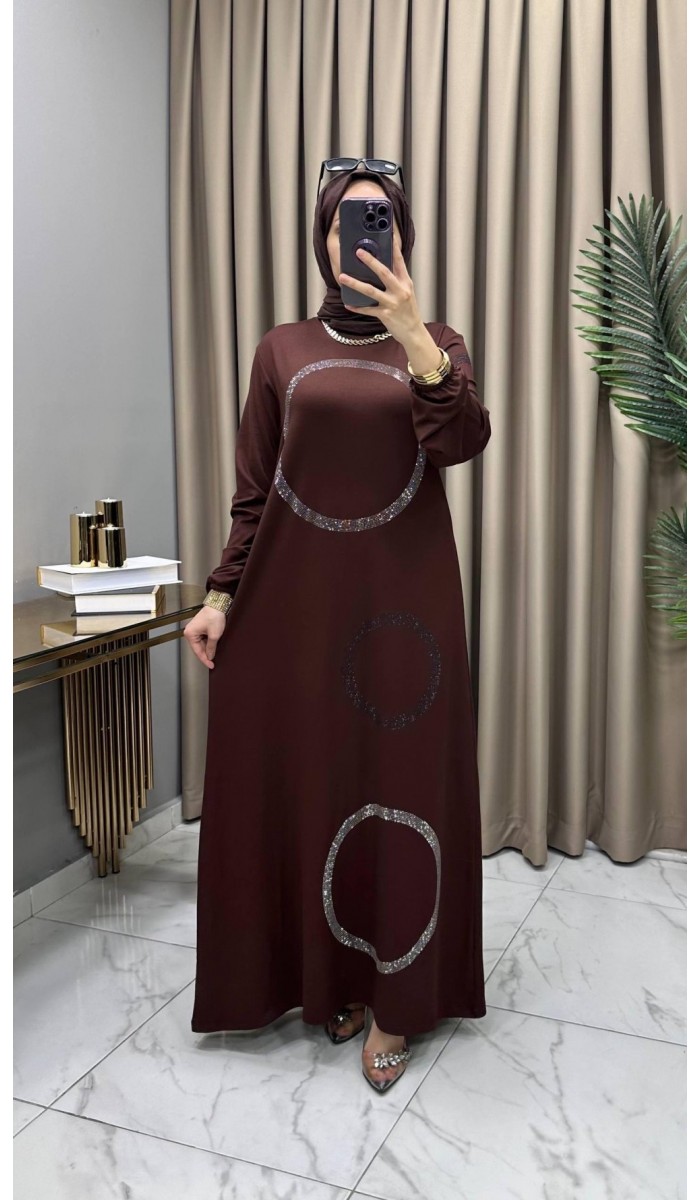 Zahide Abiye Elbise Kahve