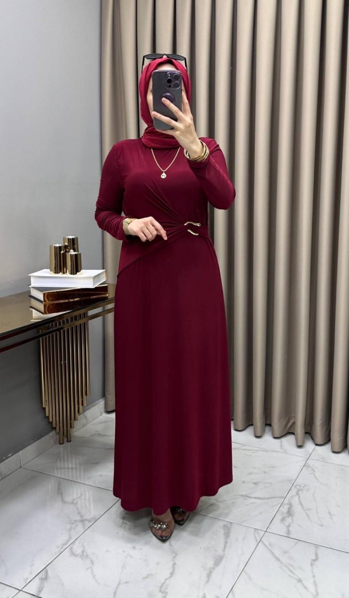 Hadise Elbise Bordo